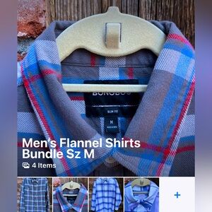 Bundle: Two Men’s Flannel Shirts Sz M
